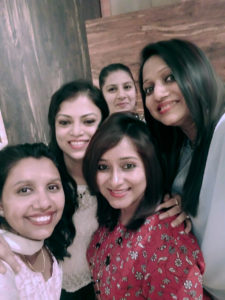 Ruheena Priyadarshini with her friends